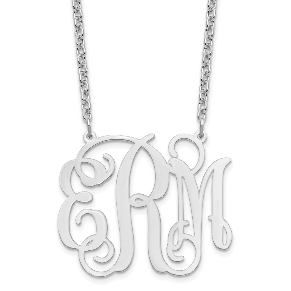 Sterlingsilber Silber/rhodiniert Groß Monogramm Halskette