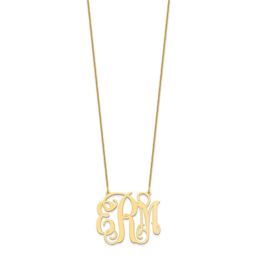 14K Gelbgold Groß Monogramm Halskette