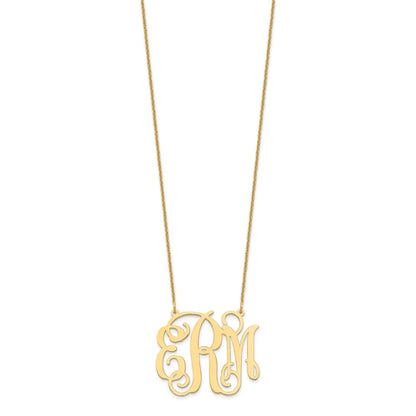 14K Gelbgold Groß Monogramm Halskette