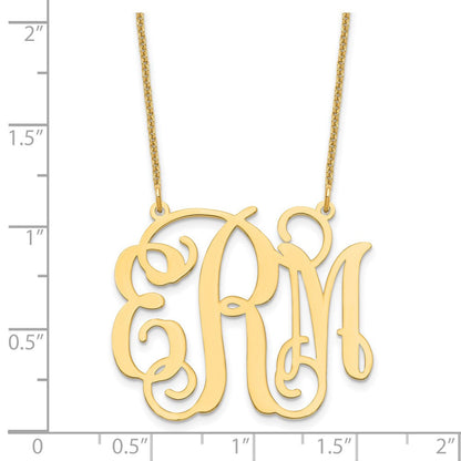 14K Gelbgold Groß Monogramm Halskette