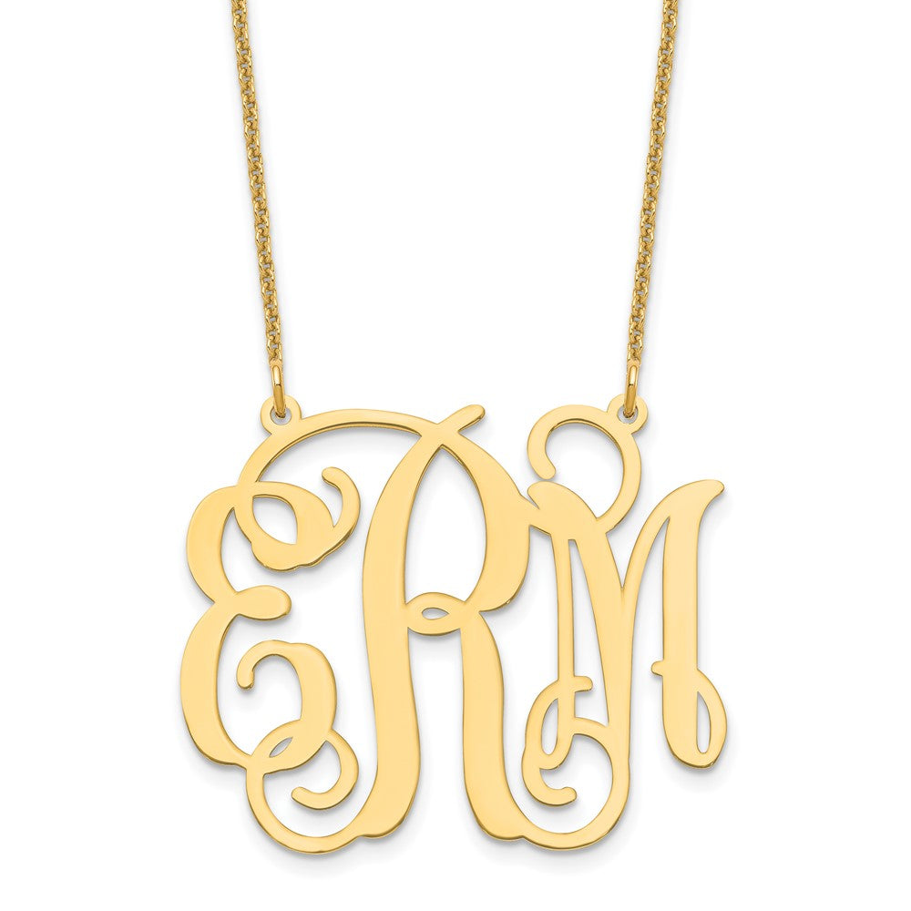 14K Gelbgold Groß Monogramm Halskette