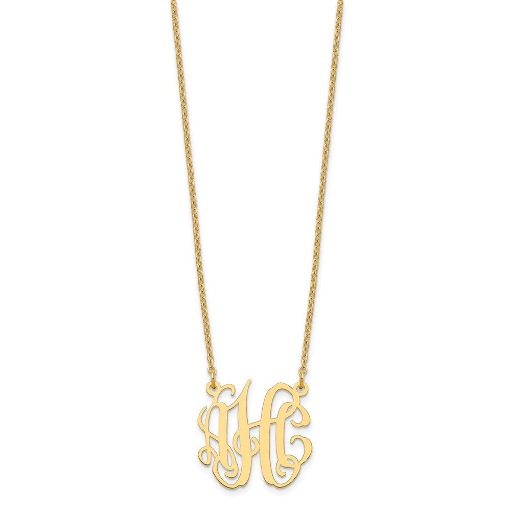 Vergoldet Sterlingsilber /gold Klein Monogramm Halskette