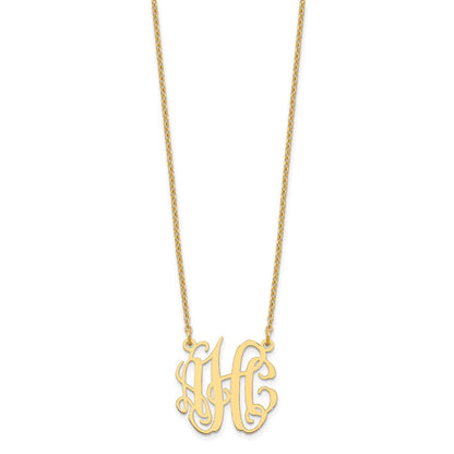 Vergoldet Sterlingsilber /gold Klein Monogramm Halskette
