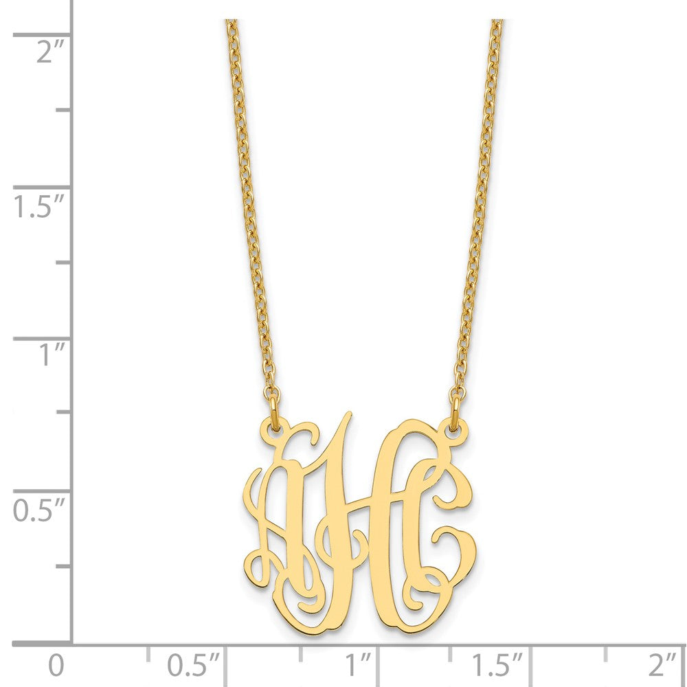 Vergoldet Sterlingsilber /gold Klein Monogramm Halskette