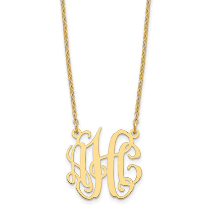 Vergoldet Sterlingsilber /gold Klein Monogramm Halskette