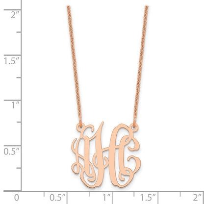 14K Roségold Klein Monogramm Halskette