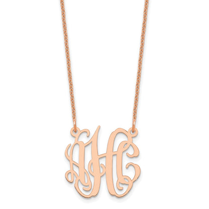 14K Roségold Klein Monogramm Halskette