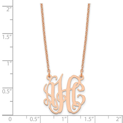 Roségoldbeschichtet Sterlingsilber /rose Klein Monogramm Halskette