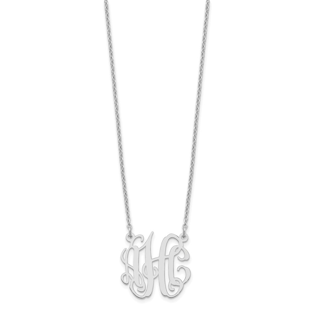 Sterlingsilber Silber/rhodiniert Klein Monogramm Halskette