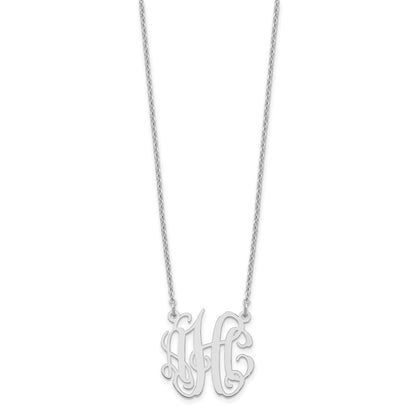 Sterlingsilber Silber/rhodiniert Klein Monogramm Halskette