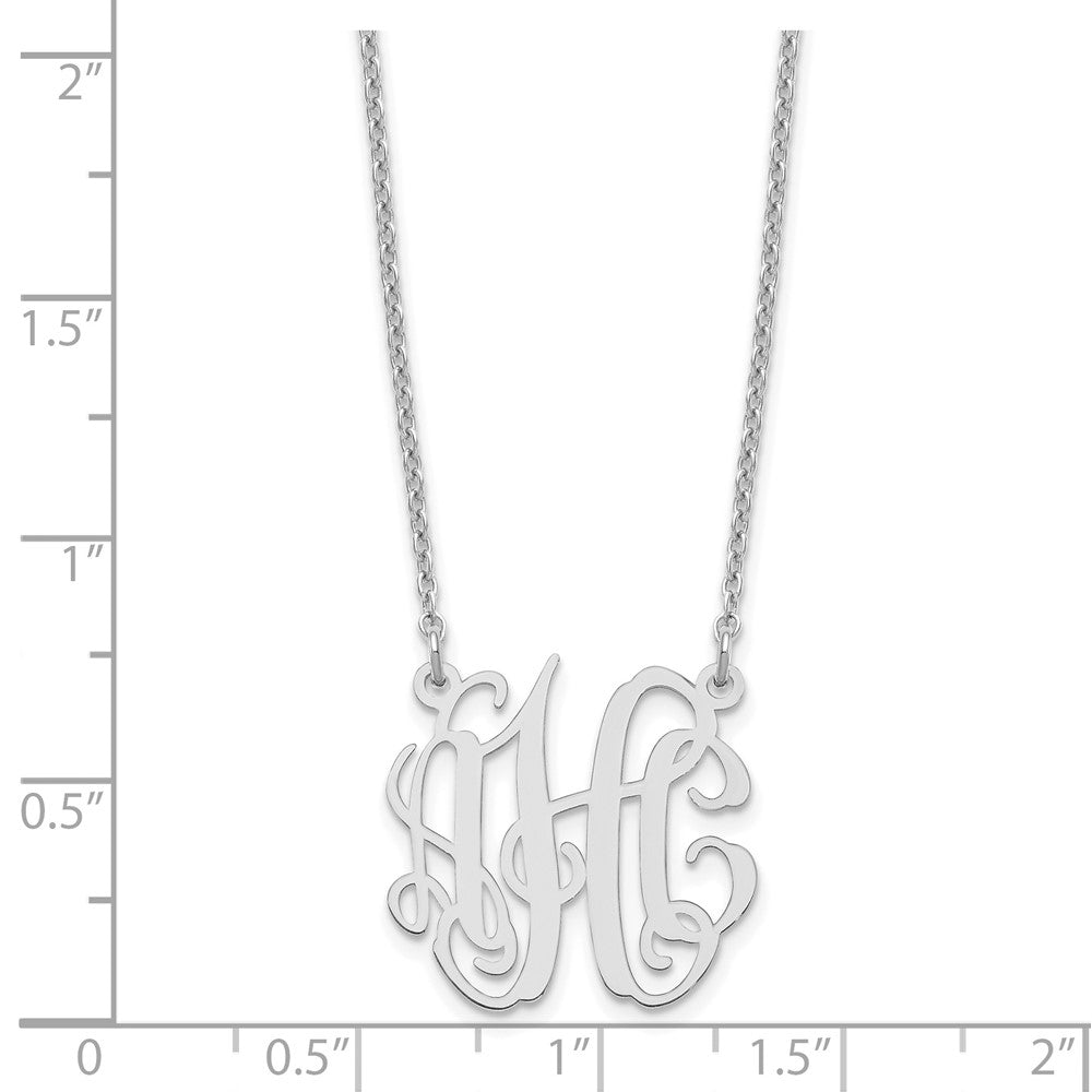 Sterlingsilber Silber/rhodiniert Klein Monogramm Halskette