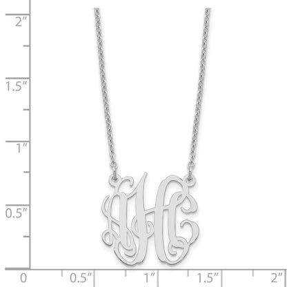 Sterlingsilber Silber/rhodiniert Klein Monogramm Halskette