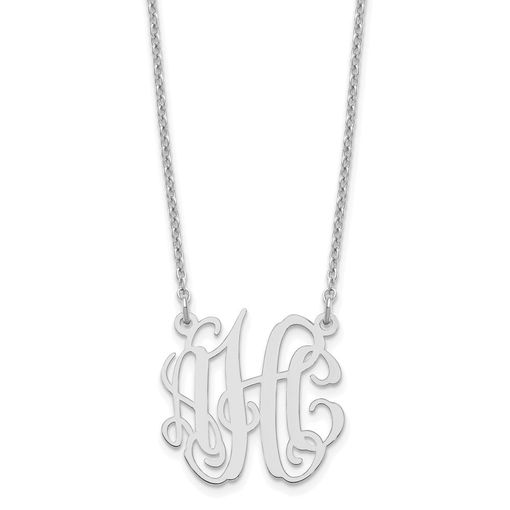 Sterlingsilber Silber/rhodiniert Klein Monogramm Halskette