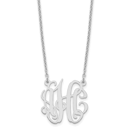 Sterlingsilber Silber/rhodiniert Klein Monogramm Halskette