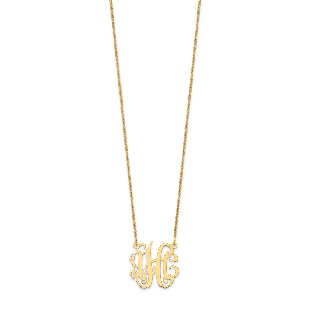 14K Gelbgold Klein Monogramm Halskette
