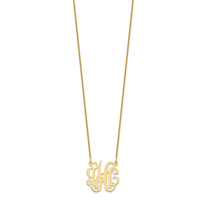 14K Gelbgold Klein Monogramm Halskette