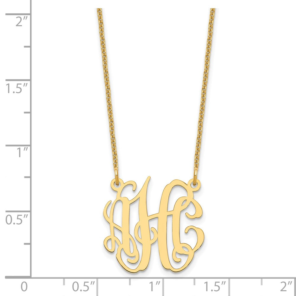14K Gelbgold Klein Monogramm Halskette