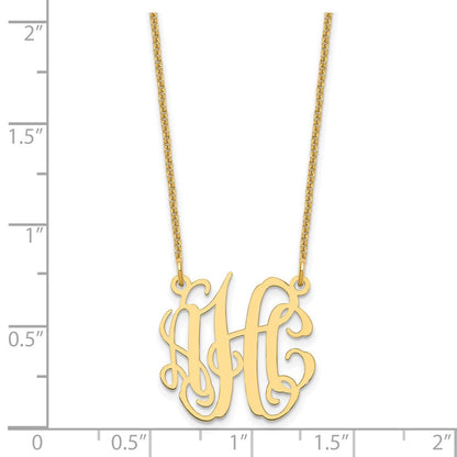 14K Gelbgold Klein Monogramm Halskette