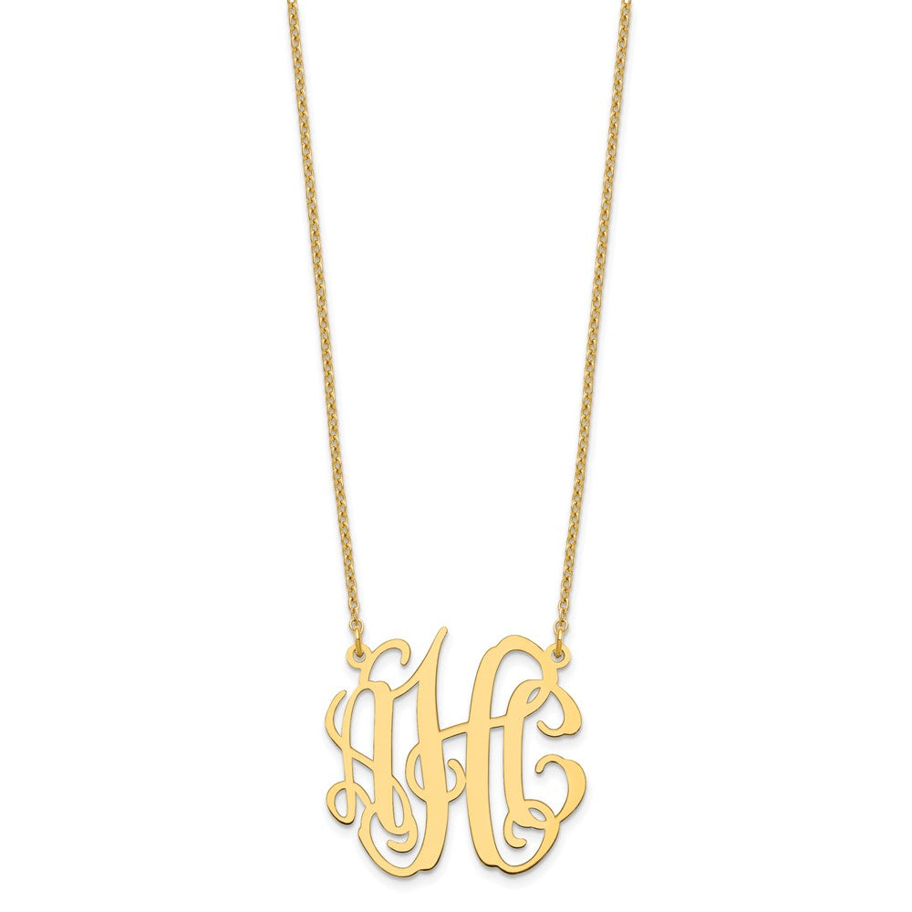 Vergoldet Sterlingsilber /gold Klein Monogramm Halskette