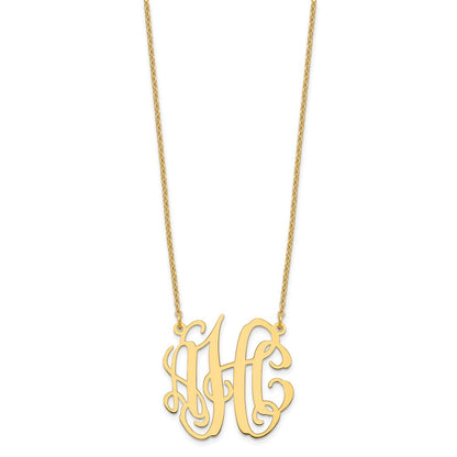 Vergoldet Sterlingsilber /gold Klein Monogramm Halskette