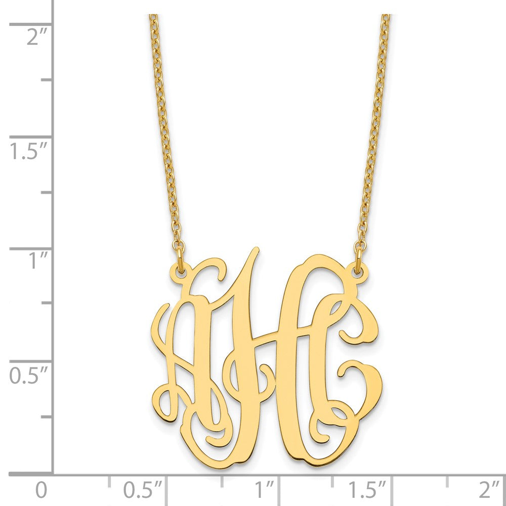 Vergoldet Sterlingsilber /gold Klein Monogramm Halskette