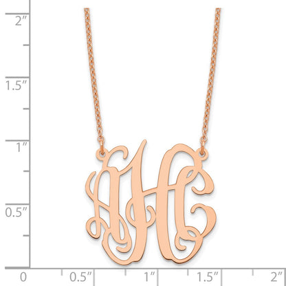 Roségoldbeschichtet Sterlingsilber /rose Klein Monogramm Halskette
