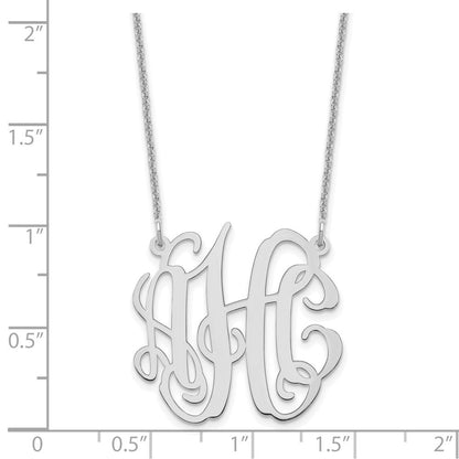 Sterlingsilber Silber/rhodiniert Klein Monogramm Halskette
