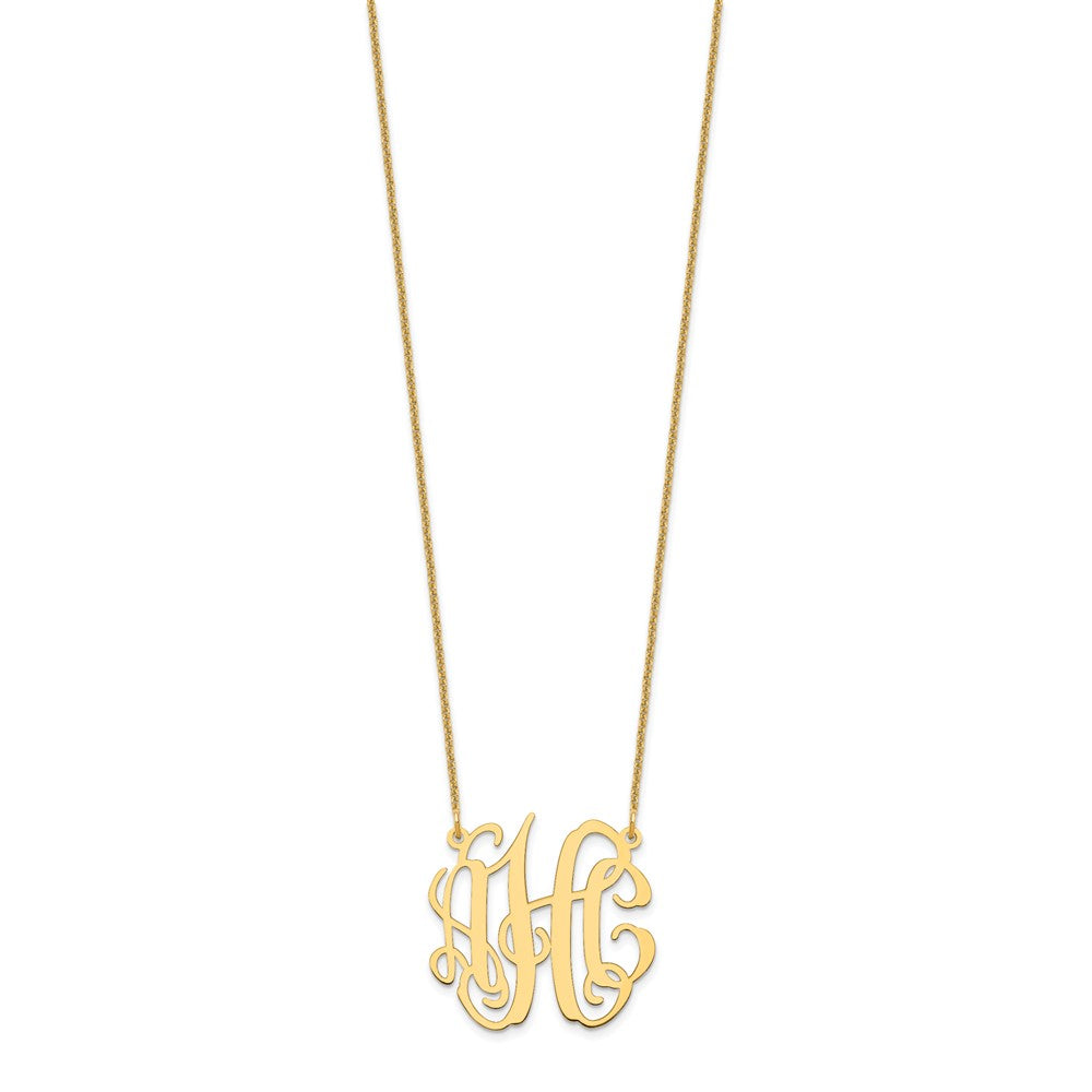 14K Gelbgold Klein Monogramm Halskette