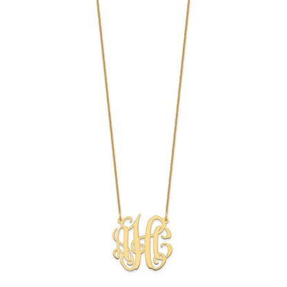 14K Gelbgold Klein Monogramm Halskette