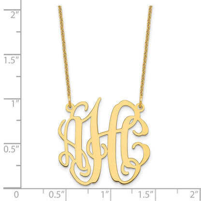 14K Gelbgold Klein Monogramm Halskette