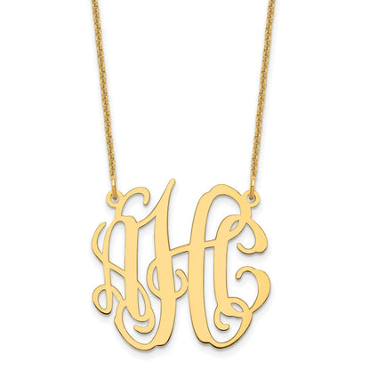 14K Gelbgold Klein Monogramm Halskette