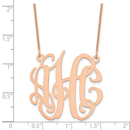 14K Roségold Mittel Monogramm Halskette
