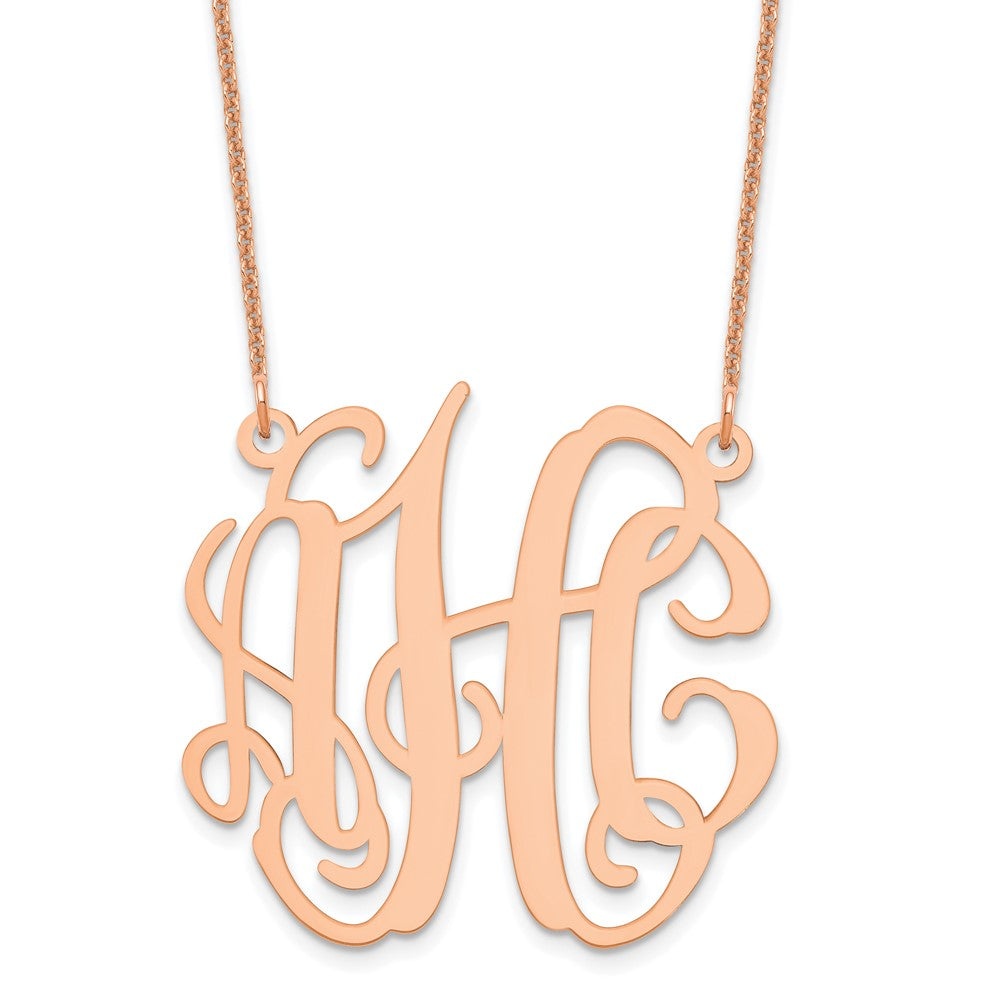 14K Roségold Mittel Monogramm Halskette
