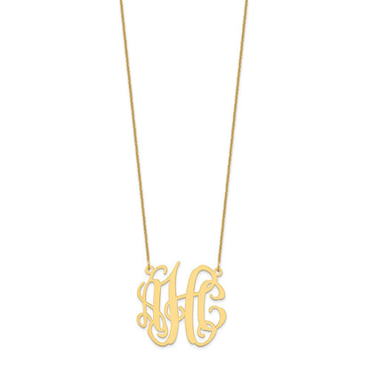 14K Gelbgold Mittel Monogramm Halskette