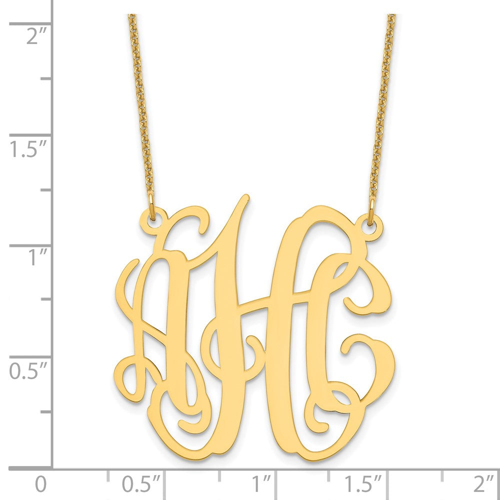 14K Gelbgold Mittel Monogramm Halskette