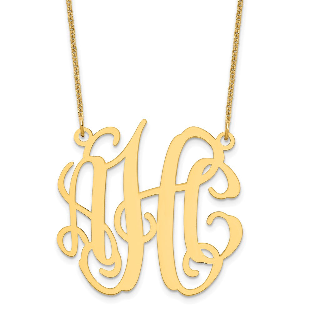 14K Gelbgold Mittel Monogramm Halskette