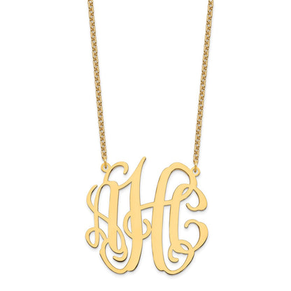 Vergoldet Sterlingsilber /gold Groß Monogramm Halskette