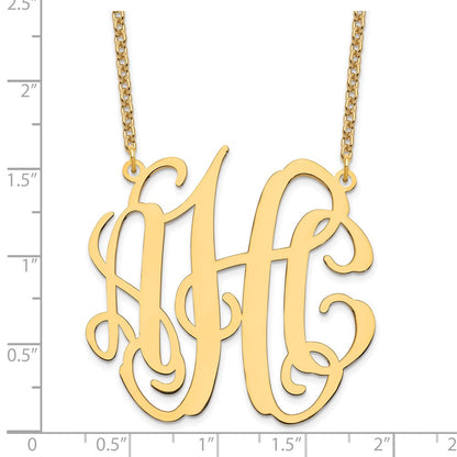 Vergoldet Sterlingsilber /gold Groß Monogramm Halskette