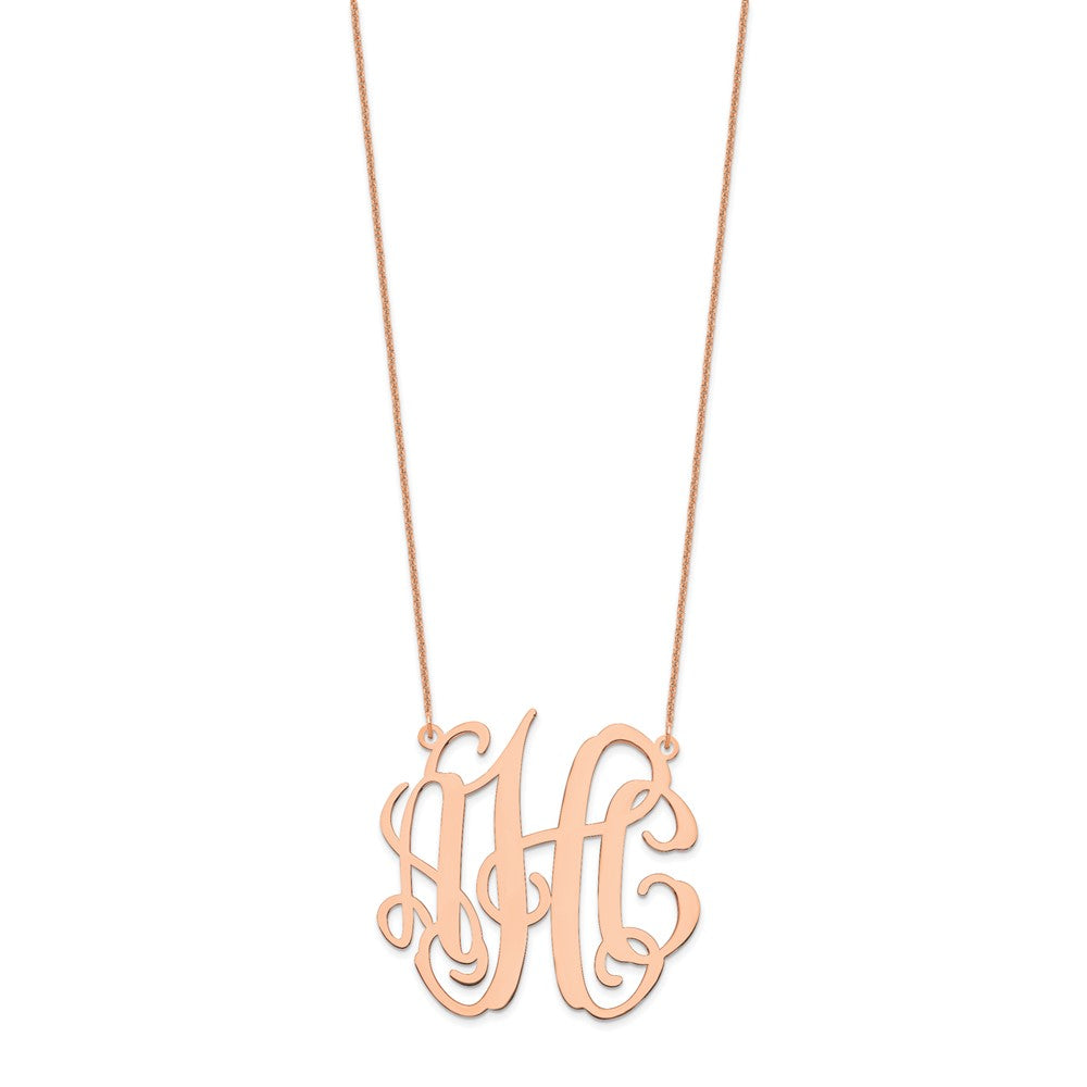 14K Roségold Groß Monogramm Halskette