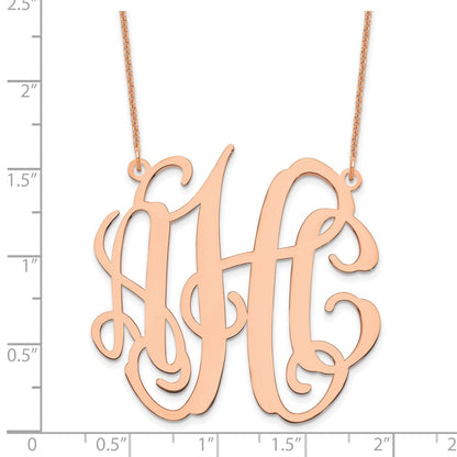 14K Roségold Groß Monogramm Halskette