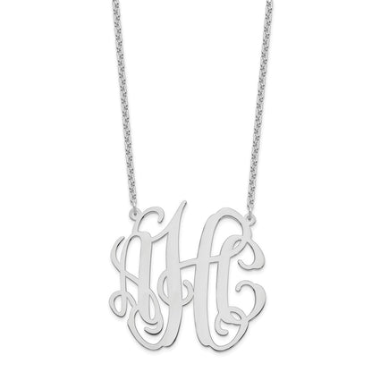 Sterlingsilber Silber/rhodiniert Groß Monogramm Halskette