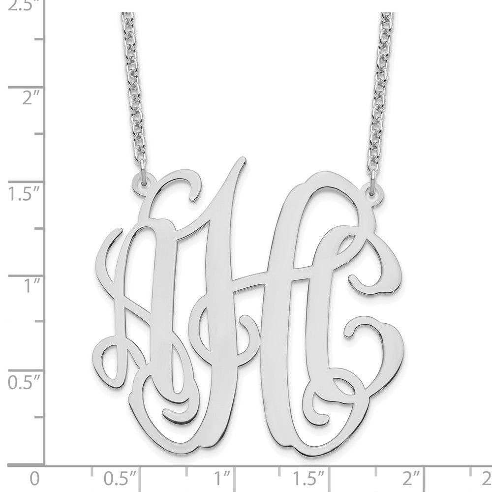 Sterlingsilber Silber/rhodiniert Groß Monogramm Halskette