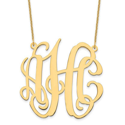14K Gelbgold Groß Monogramm Halskette