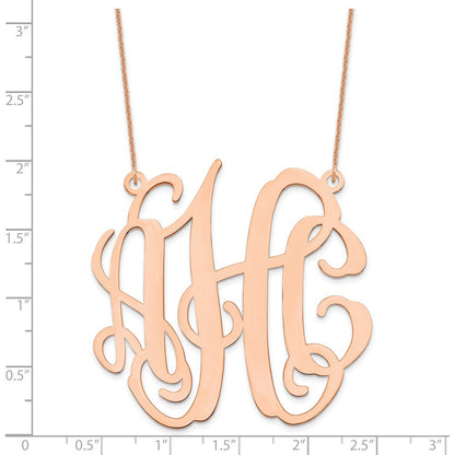 14K Roségold Groß Monogramm Halskette