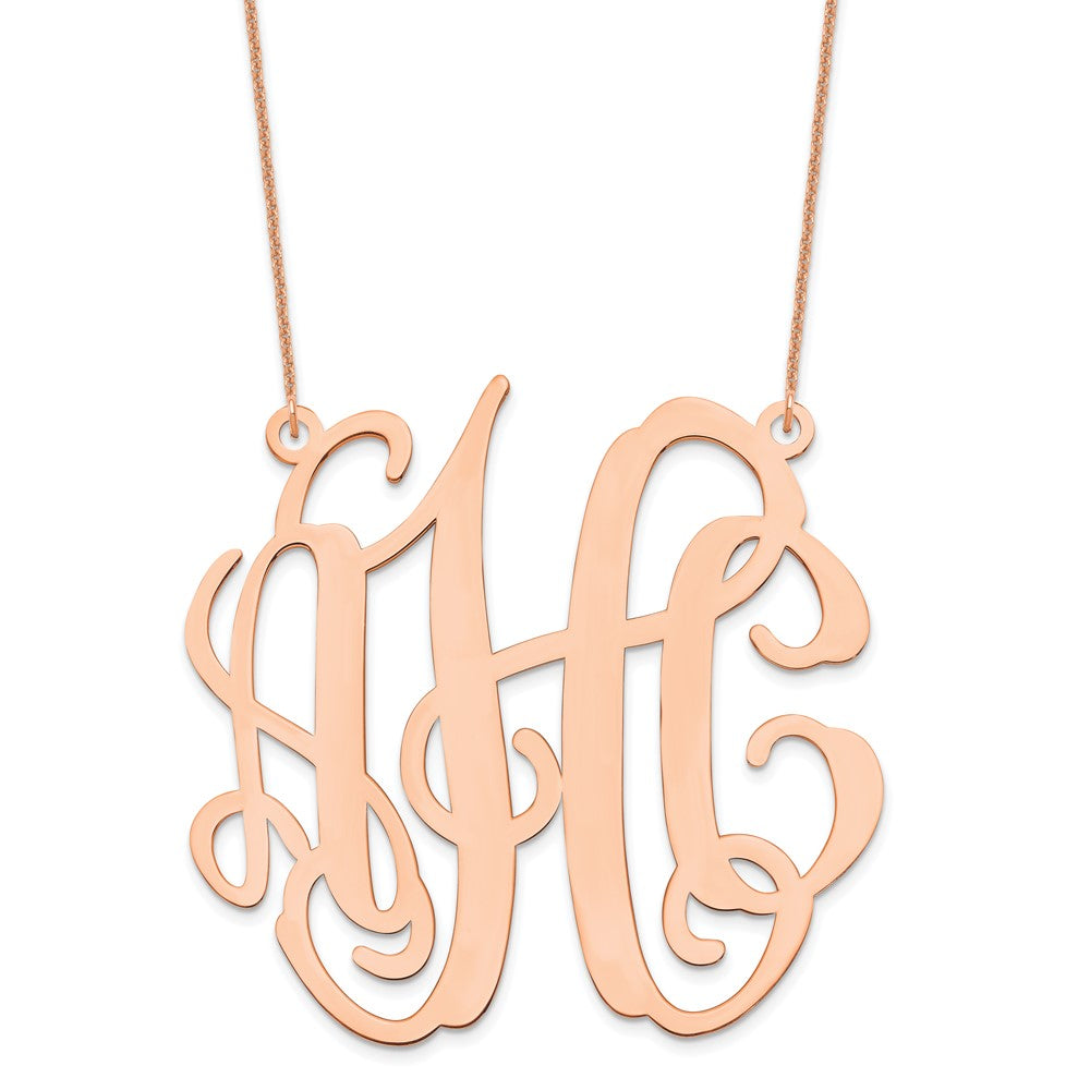 14K Roségold Groß Monogramm Halskette