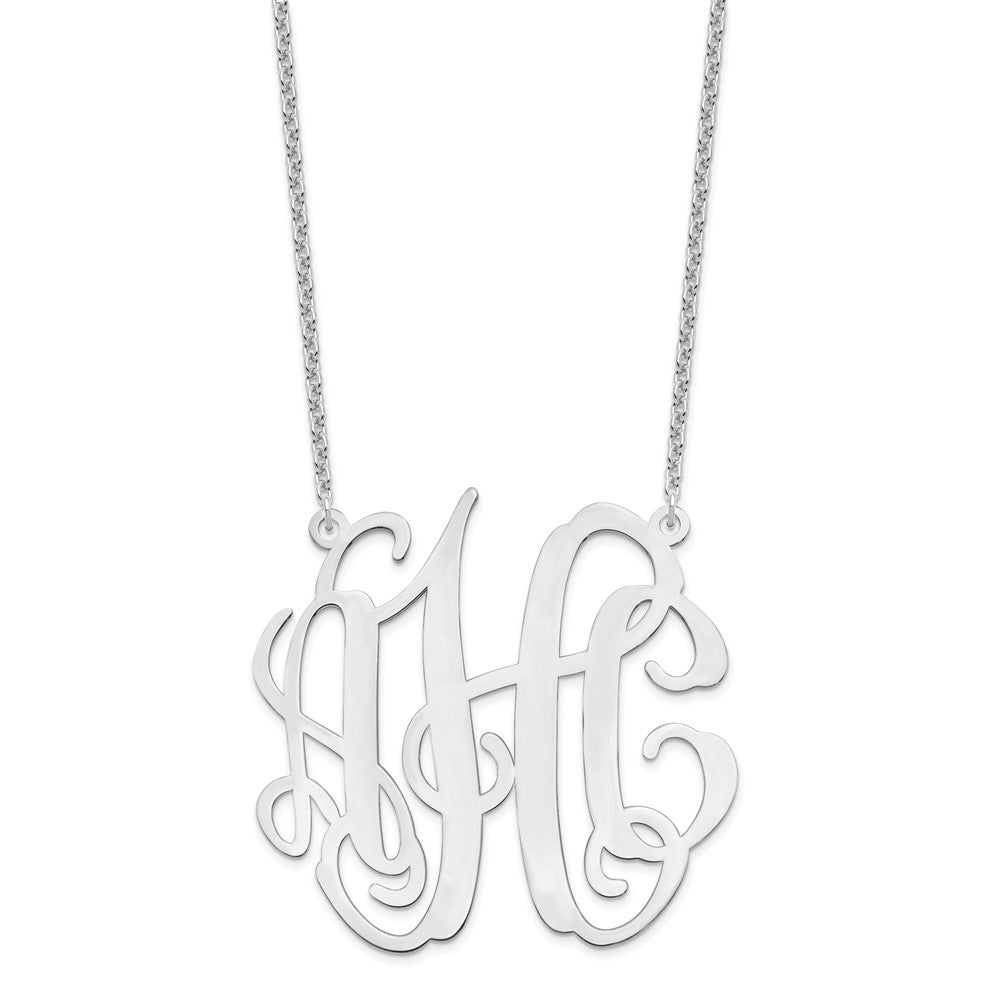 Sterlingsilber Silber/rhodiniert Groß Monogramm Halskette