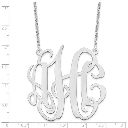 Sterlingsilber Silber/rhodiniert Groß Monogramm Halskette