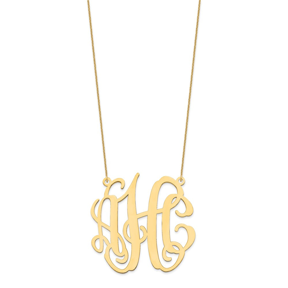 14K Gelbgold Groß Monogramm Halskette