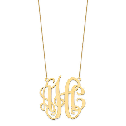 14K Gelbgold Groß Monogramm Halskette