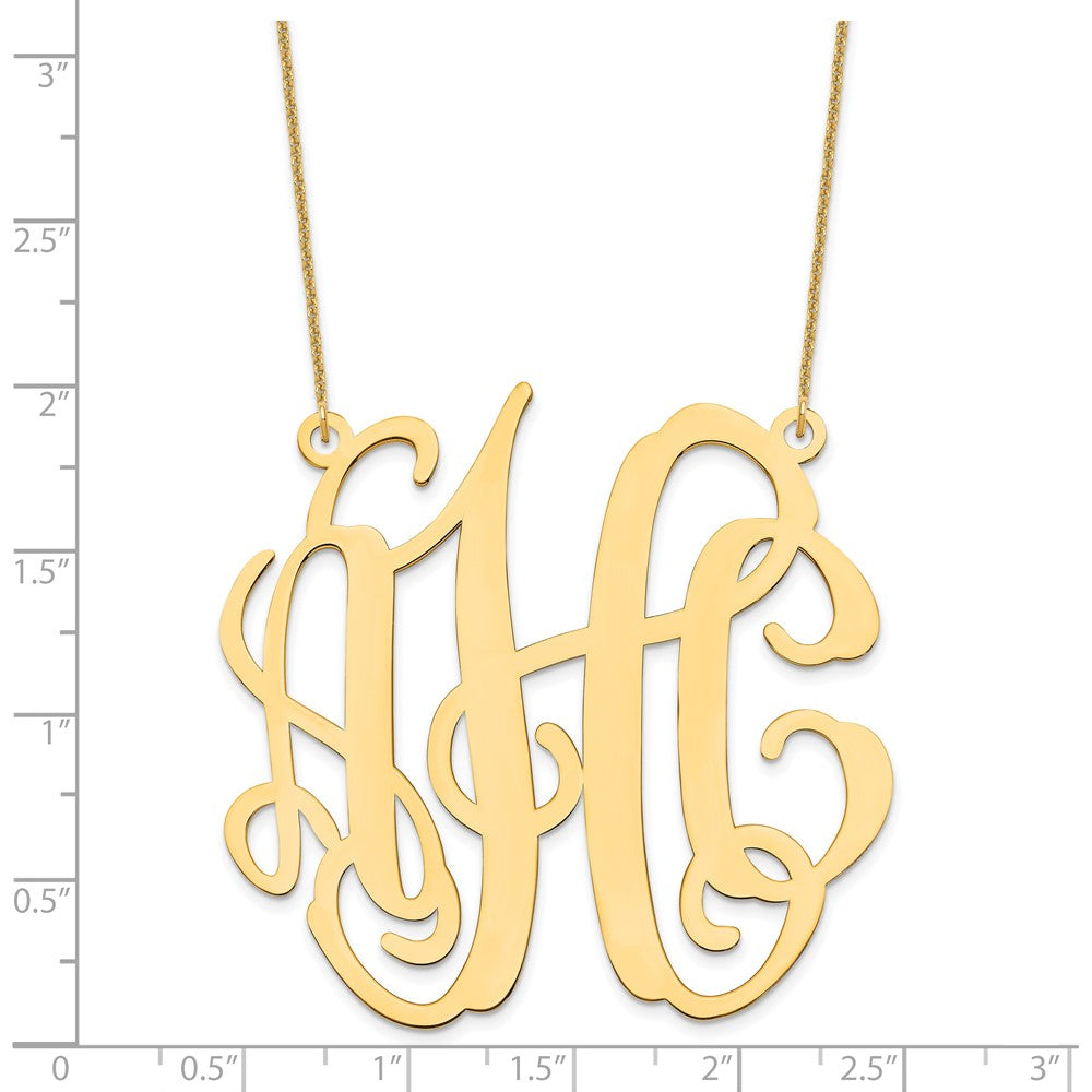14K Gelbgold Groß Monogramm Halskette